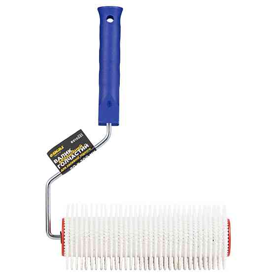 Sigma Валик игольчатый аэрационный для наливного пола 80×200мм с ручкой белая иголка SIGMA (831 Коломия