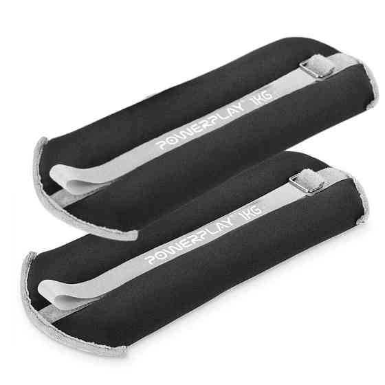 Обважнювачі-манжети для ніг та рук PowerPlay PP-4349 Ankle/Wrist Weights (2шт.*1 kg) (пара) Чорні Каменское