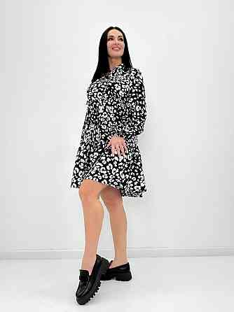 Легка жіноча сукня оверсайз "Lichi" оптом | Норма | Розпродаж моделі Чорний, 46-48 Київ