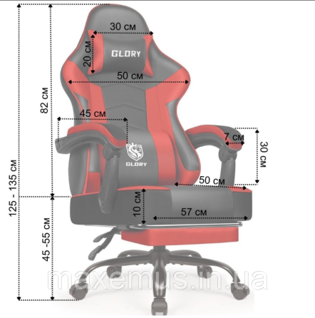 Компьютерное кресло для геймера с подставкой для ног Bonro Glory DC 203 кресло геймерское красное Мостиска