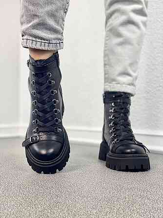 Жіночі черевики ARLEN чорні натуральна шкіра з хутром 35р.36р.37р. (4857) Коломия