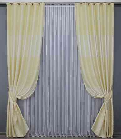Комплект готових штор VR-Textil Софт № 1381ш Молочний 150х270 см 2 шт (33-0254) Київ