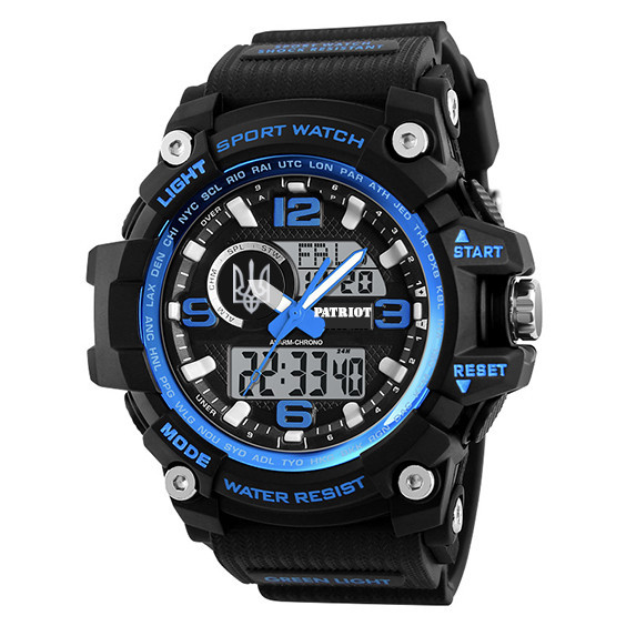 Patriot 012BUBKUASI Тризуб срібло Чорні з синім + Коробка SBR Київ - фото 2