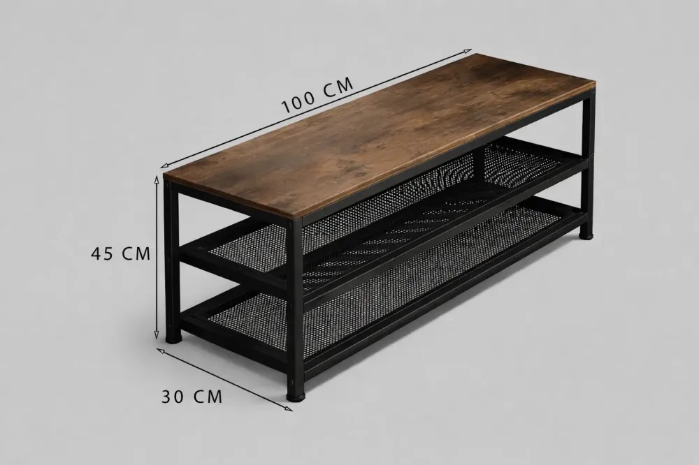 Универсальная тумба-полка для обуви и хранения вещей / Тумба в прихожую 100×30×45 см Коломия - фото 7