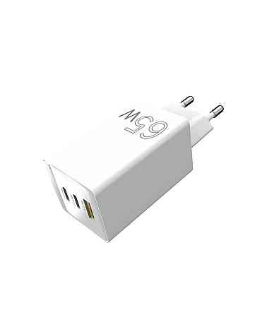 Мережевий зарядний пристрій Sigma mobile X-power 65 W GaN, PD, QC (2xUSB-C + 1xUSB-A) White (PS65-01) ( 24216 ) Харьков