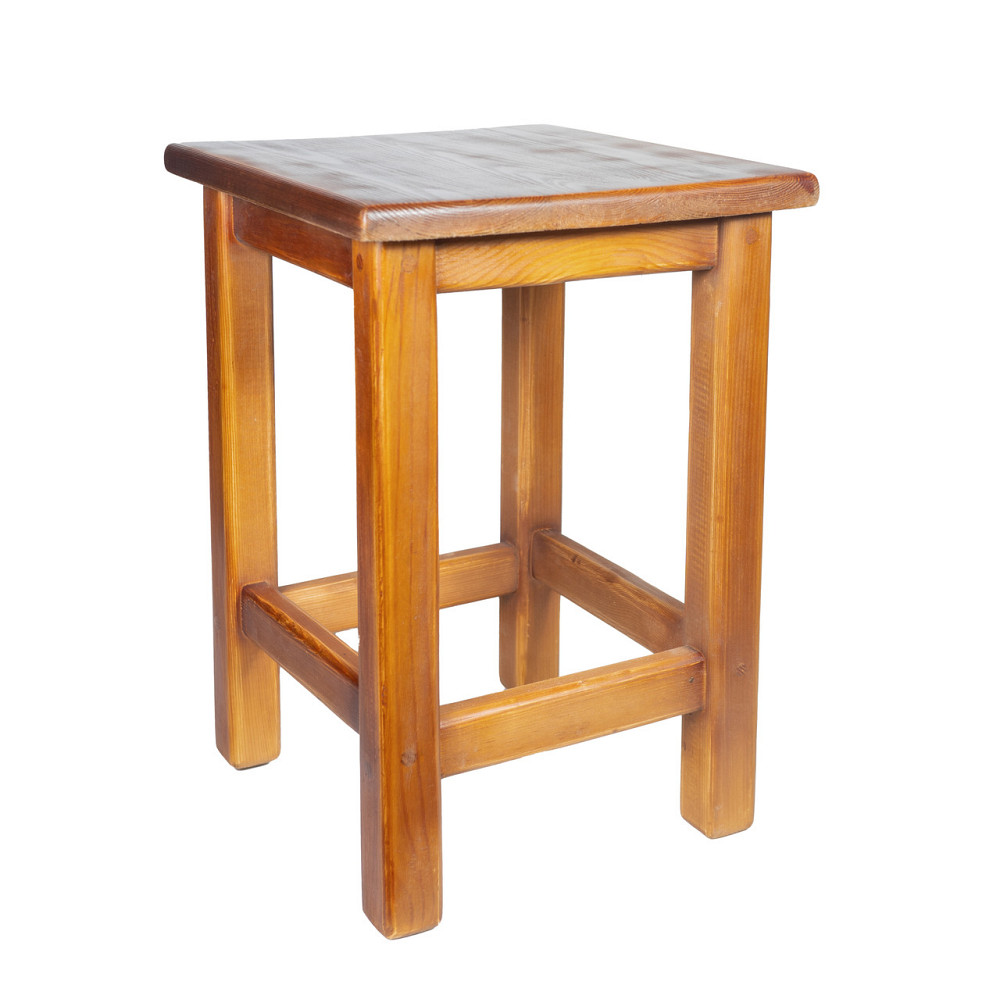 Табурет с натурального дерева ель с дополнительным укреплением ножек, сделано в Украине Каменец-Подольский - изображение 2