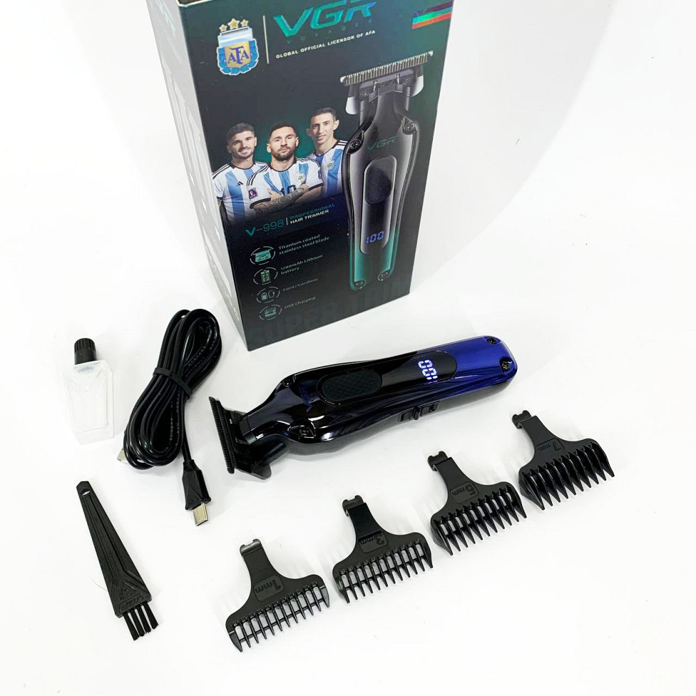 Тример для стрижки акумуляторний професійний VGR, Машинка для стрижки акумуляторна з насадками WC-14 Львів - фото 2