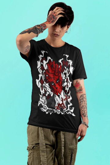 Футболка для хлопчика з аніме принтом Дорохедоро Дорохедоро Меркх оверсайз (зріст від 165 до 180) Чорний AnimeJ0358m Дніпро - фото 2