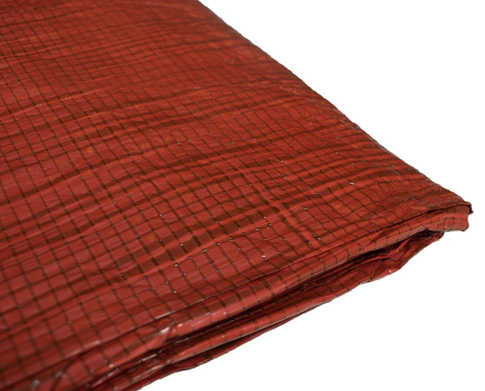 Тент  80г/м2  8*12м двухцветный зелёно-оранжевый тент тарпаулиновый садовый Днепр - изображение 2