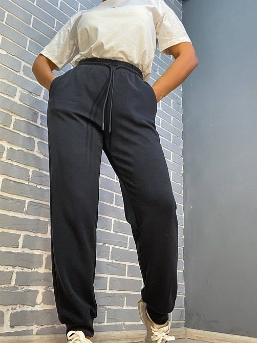 Штани жіночі No Matter What 1558 спортивні джоггери знизу манжет тканина біфлекс графіт, графіт, S Київ - фото 1