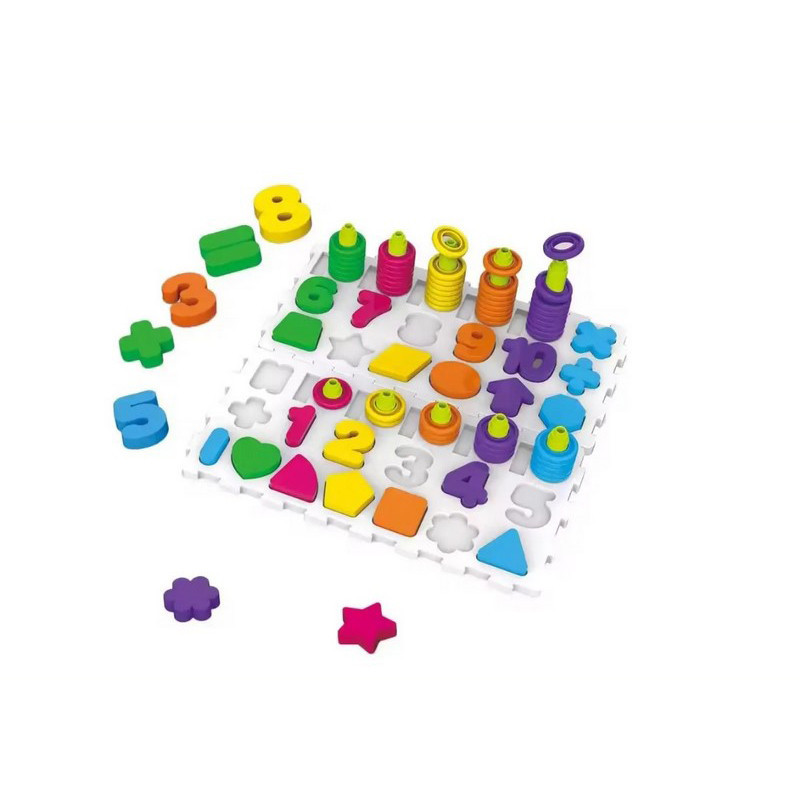 Розвиваюча гра "Логіка-вкладиш 2 в 1" DF78 цифри, букви, фігури Вінниця - фото 2