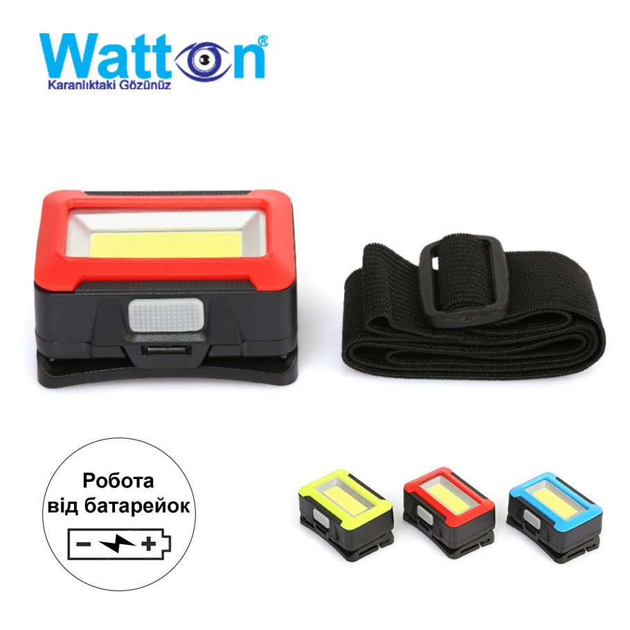 Фонарь-фара на 3 батарейках AAA WATTON WT-071 дальностью 100 метров, крепление в комплекте Каменец-Подольский - изображение 3