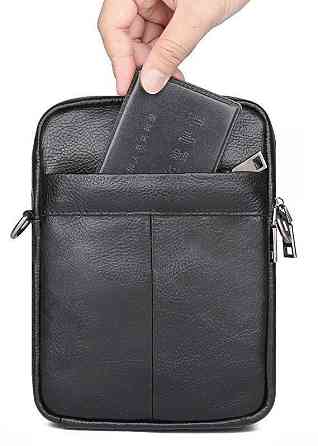 Сумка мужская кожаная флотар Vintage 14969 Черная Киев