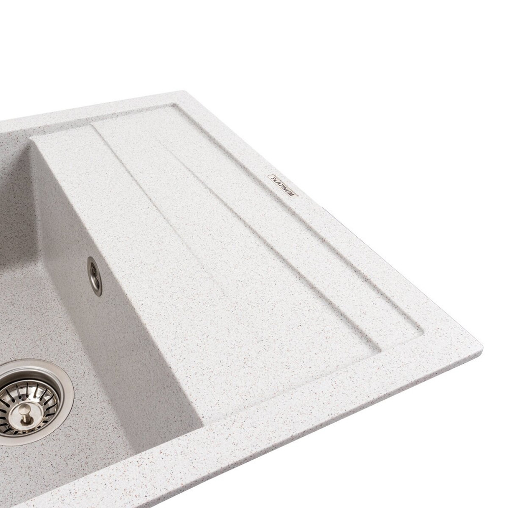 PLATINUM Кухонна мийка гранітна матова 7050 CASCADA Platinum Топаз Киев - изображение 4