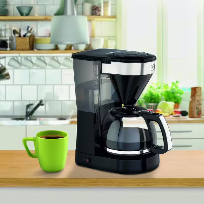 Капельная фильтр-кофеварка Melitta Easy Top Timer (1010-04) с встроенным дисплеем и стеклянным кувшином на 10-15 чашек, черная нер Киев - изображение 5