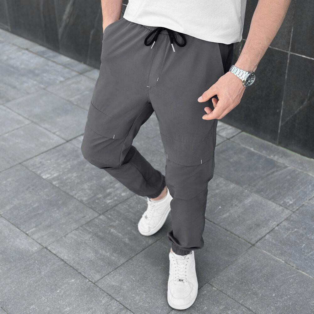 Чоловічі штани джогери з кишенями темно-сірі Pobedov Vershyna Київ - фото 3