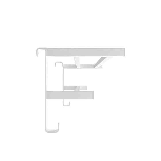 Полиця для рушників навісна профільна HF Sheffield 520x204 white mat Київ