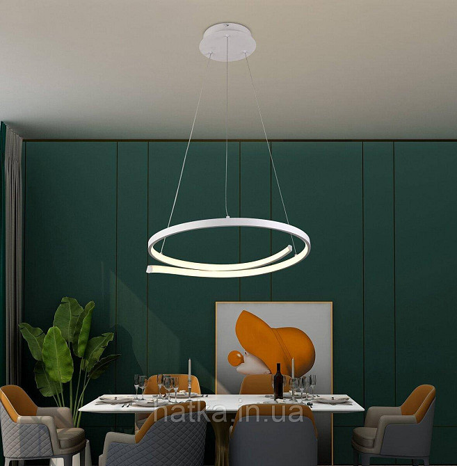 Люстра підвісна світлодіодна Sirius LCD3052 WTбіла Київ - фото 2