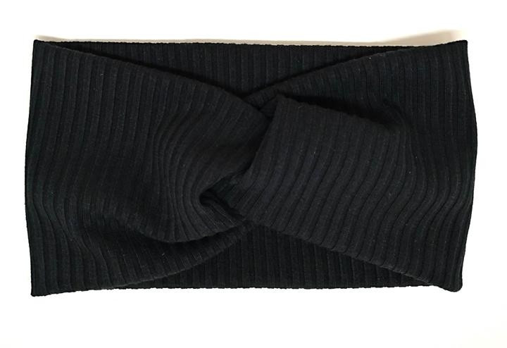 Пов'язка на голову широка чорна Київ - фото 1