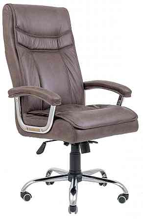 Офісне Крісло Керівника Richman Burgas Ameli Brown Хром М2 AnyFix Коричневий Київ