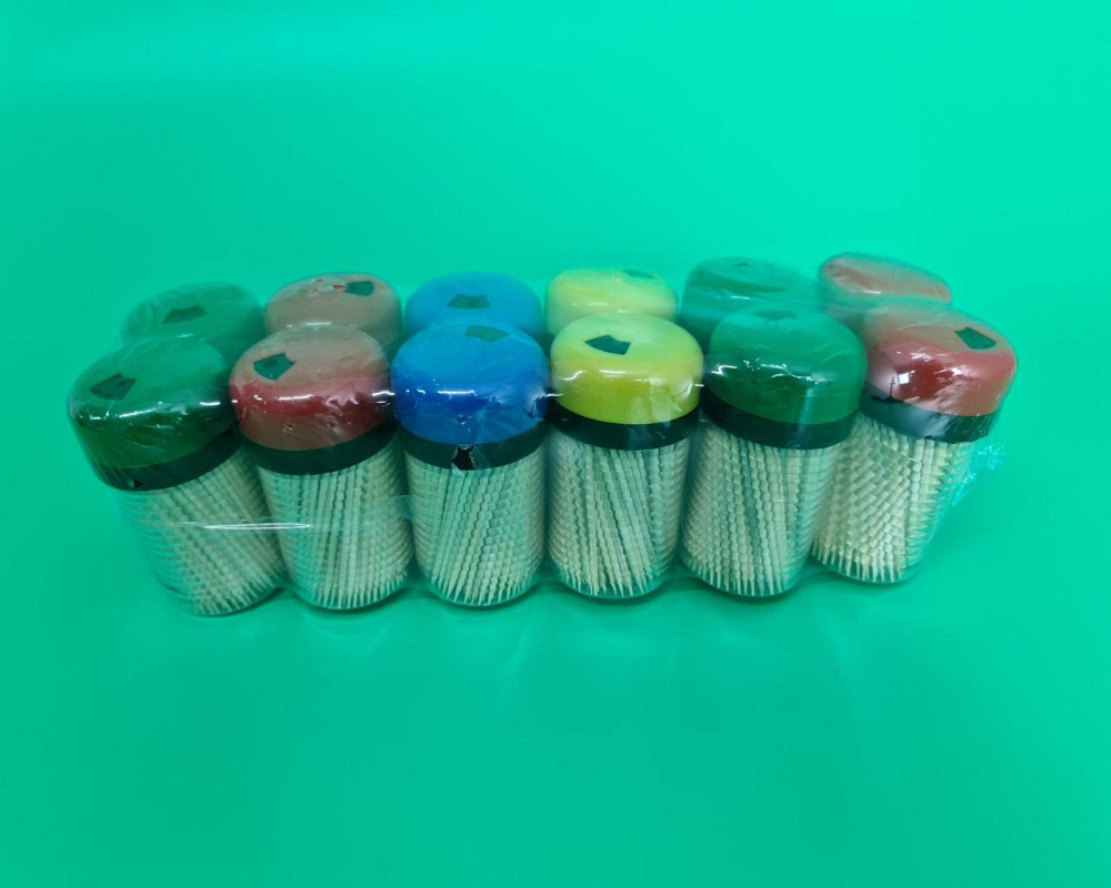 Зубочистка деревянная двусторонняя в жесткой упаковке 250шт(а12)  (1 пачка) Харьков - изображение 1