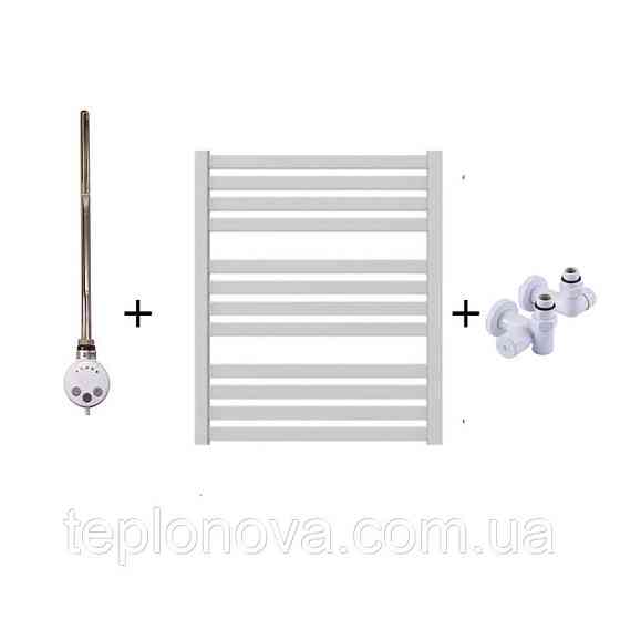 Комбинированный Полотенцесушитель Плоский Белый 710х500 Terma Marta Черновцы