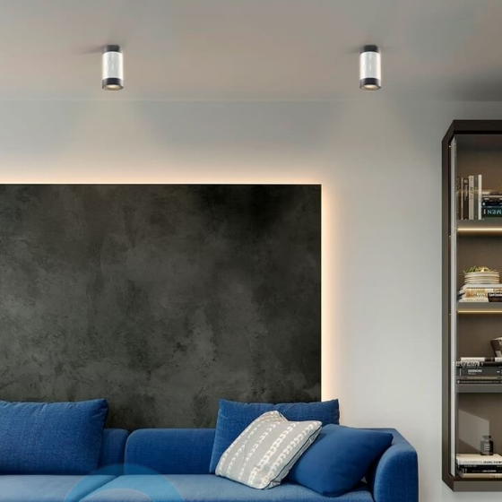 LED Світильник накладний під лампу GU10 чорний +срібляста призма VL-SPF03A-SPB Videx Житомир - фото 5