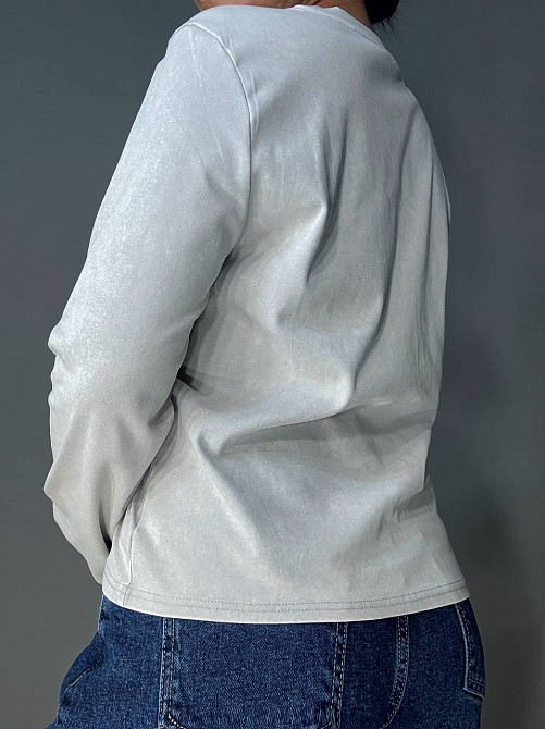 Лонгслив женский A-N 2517-5 трикотажный варка тай-дай с камешками 