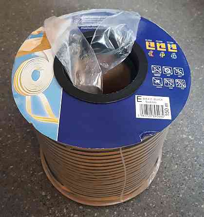 Самоклеючий гумовий ущільнювач профіль для вікон та дверей Е 9х4 (150м) чорний Павлоград