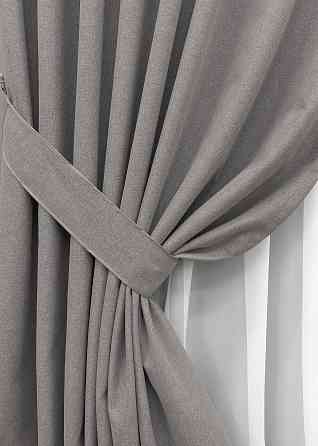 Комплект готовых штор VR-Textil Блэкаут двусторонний ASHEN NIGHT № 1850ш Бежево-серый 200х270 см 2 шт (32-229) Киев