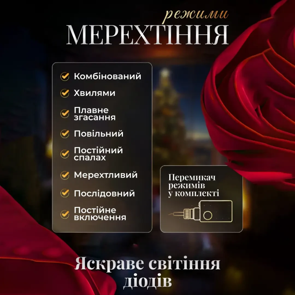 Электрическая гирлянда Звезда штора 3 метра на окно для фотозон синяя WYF11BL Киев - изображение 5