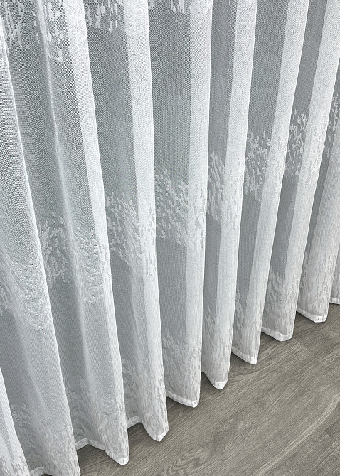 Тюль VR-Textil 2009т Жаккард Белый 400х270 см (42-1075) Киев - изображение 8