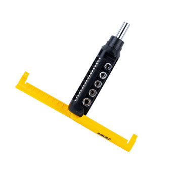 Викрутка з бітами та головками 1/4" 13 шт CrV тріскаточна, Т-подібна ручка (блістер) Мукачево - фото 5