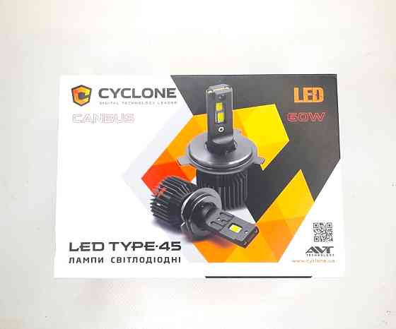 Світлодіодні лампи HB3/9005 Cyclone type45/LED/12V/60W/12000Lm/6000K Вінниця