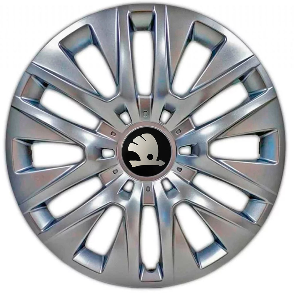 Автомобильные модельные колпаки R16 Skoda 429 4шт, SJS, серебряные Киев - изображение 1