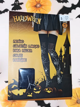 Жіночі гольфи з паутиною та павуками на Хелловін 40den S 38-40 Італія чорний Київ