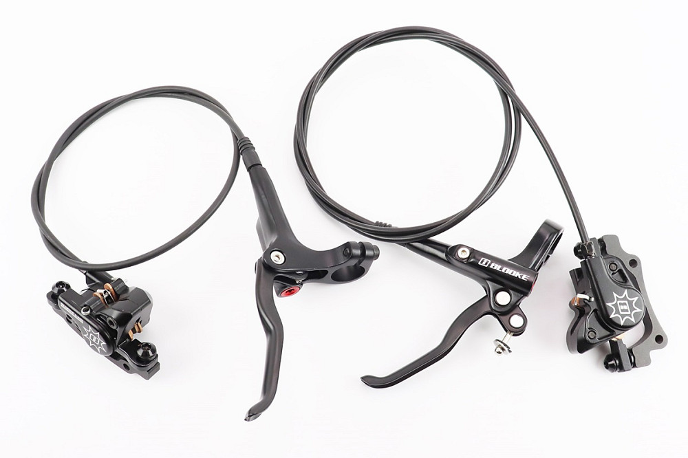 Гальмо Disk-brake гідравлічне переднє (F160/R140мм)+заднє (F180/R160мм), чорні Киев - изображение 2