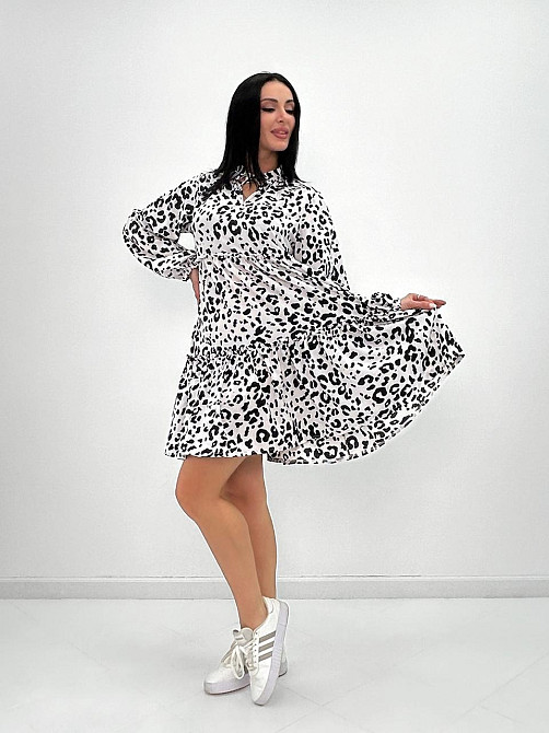 Легка жіноча сукня оверсайз "Lichi" оптом | Норма | Розпродаж моделі Білий, 46-48 Київ - фото 3