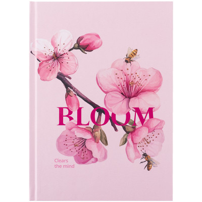 Книга записная Axent Bloom А5, 96 листов, клетка, твердая обложка (8459-8-A) Винница - изображение 1
