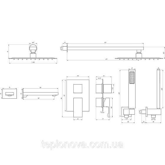 Смеситель для душа встроенный TOPAZ ODISS TO 08115-H13-BL Черновцы