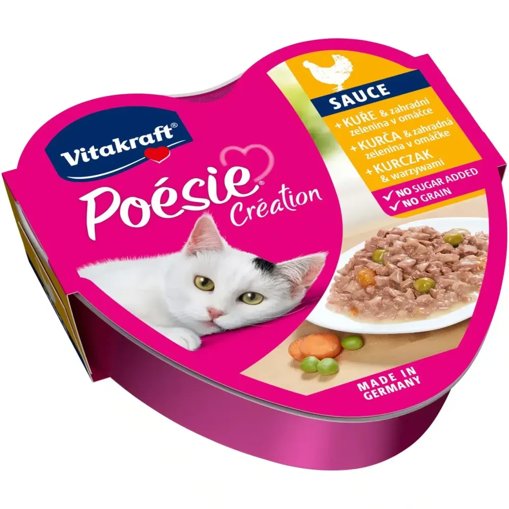 Влажный корм для кошек Витакрафт Vitakraft Poésie Créat с курицей и овощами в соусе, 85 г Винница - изображение 1