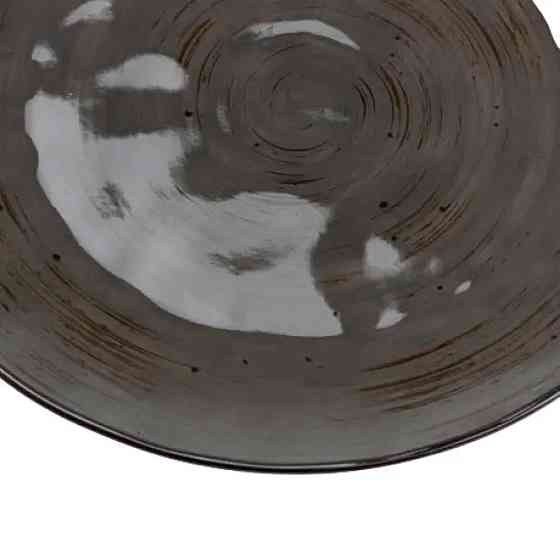 Круглая сервировочная тарелка 26 см коричневая Киев