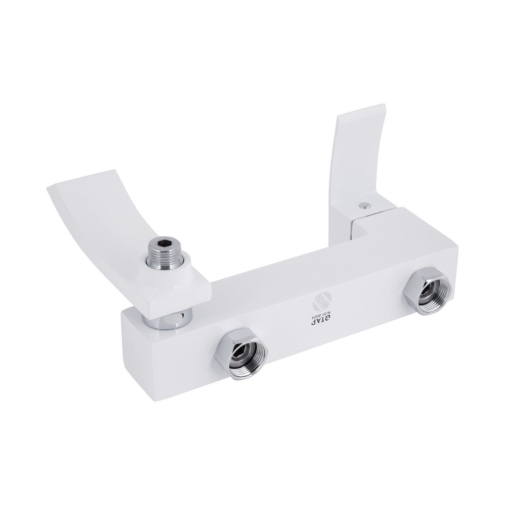 Змішувач для ванни Qtap Swan Cascada з поворотним виливом (з душовим гарнітуром) QTSWA260CRW45569 Chrome/White Київ - фото 11