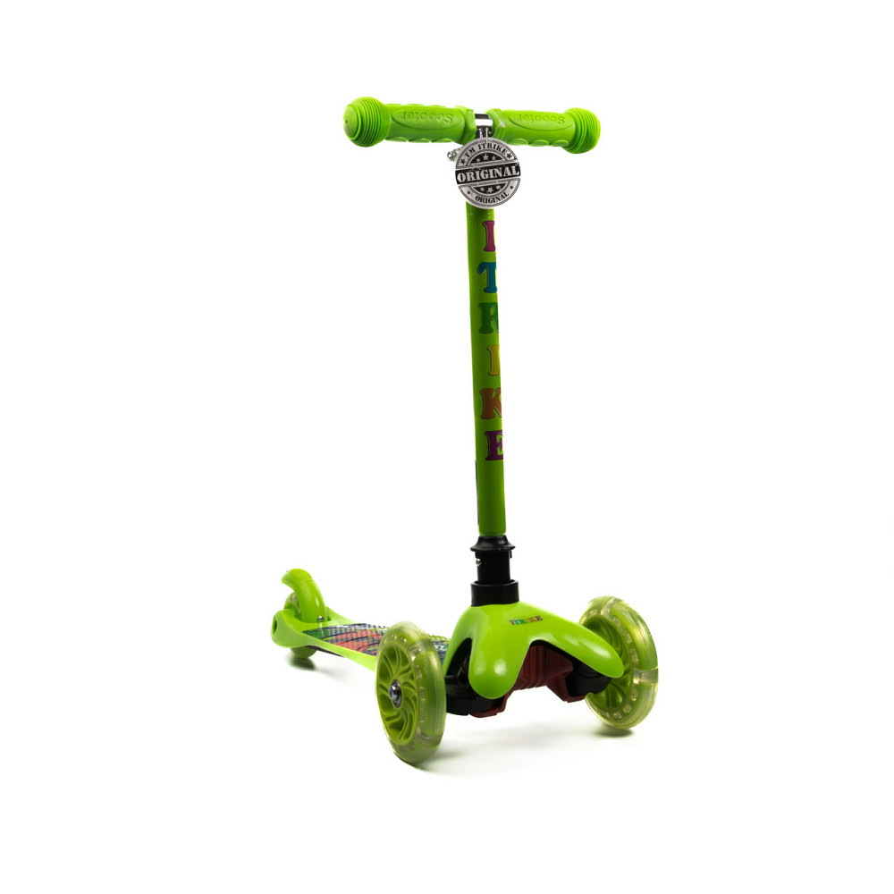 Самокат детский трехколесный iTrike Mini BB 3-040-GR1 со светящимися колесами Зеленый Каменец-Подольский - изображение 3