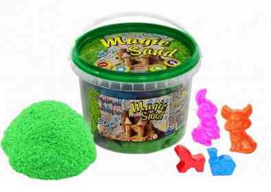 Magic sand зеленого кольору, у відрі 0,500 кг, шт Киев