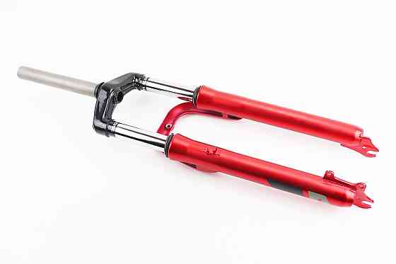 Вилка 26 "амортизаційна, без різьби 1-1/8" (28,6мм), шток 190мм, з ходом 60мм, Disk-brake, червона YS-3041 Київ