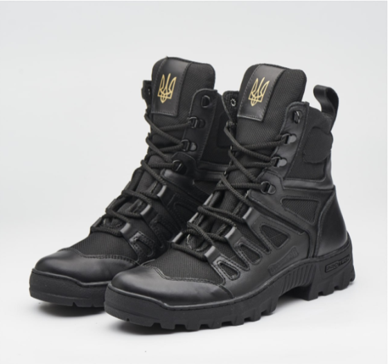 Мужские кожаные тактические ботинки  демисезон (черные ) PATRIOT BRC-4 45(29.5см) Харьков