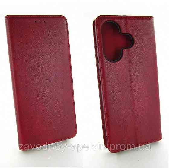 Чехол книжка Xiaomi Redmi 13 Кожаный (красный) Одесса