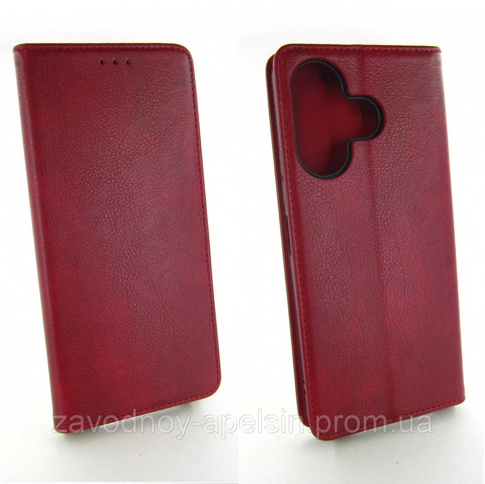 Чохол-книжка Xiaomi Redmi 13 Шкіряний (червоний) Одеса - фото 1