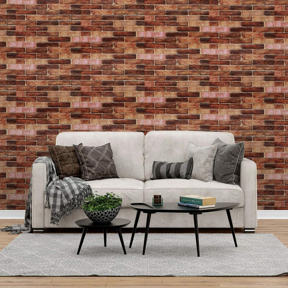 Самоклеящаяся 3D панель под коричневый кирпич Киев - изображение 6